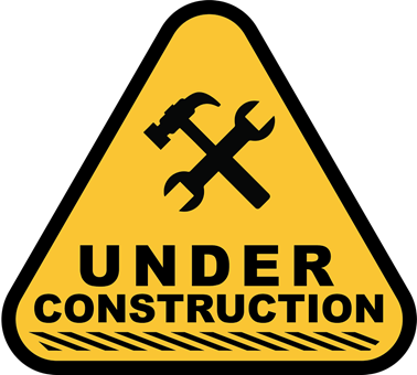 A yellow triangle sign with black text and hammer and wrench

Description automatically generated